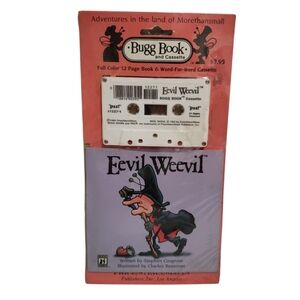 1984 NOS Eevil Weevil Bugg Book And Cassette Set